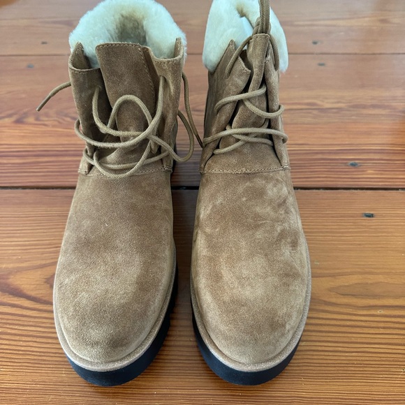 Eileen Fisher Brown Suede Ankle Boots - Picture 2 of 7